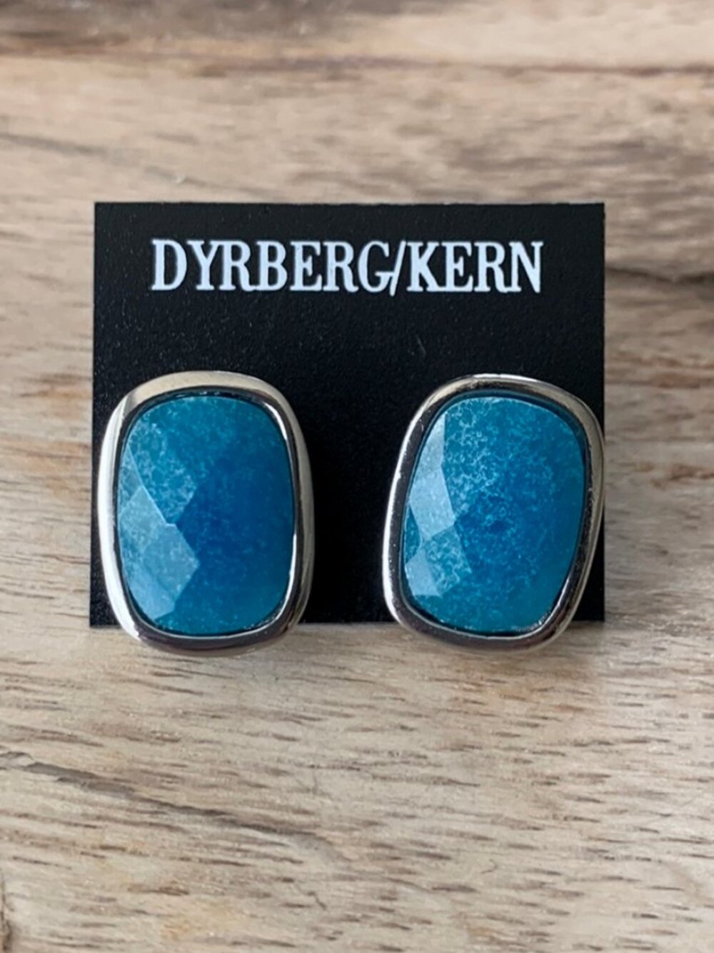 Dyrberg/Kern LEWA turquoise coloured jade earrings
